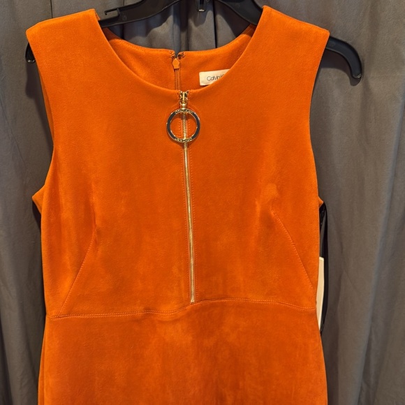 Women’s Calvin Klein Dress NWT size 12 MSRP $134 rust/burnt orange - Picture 4 of 15